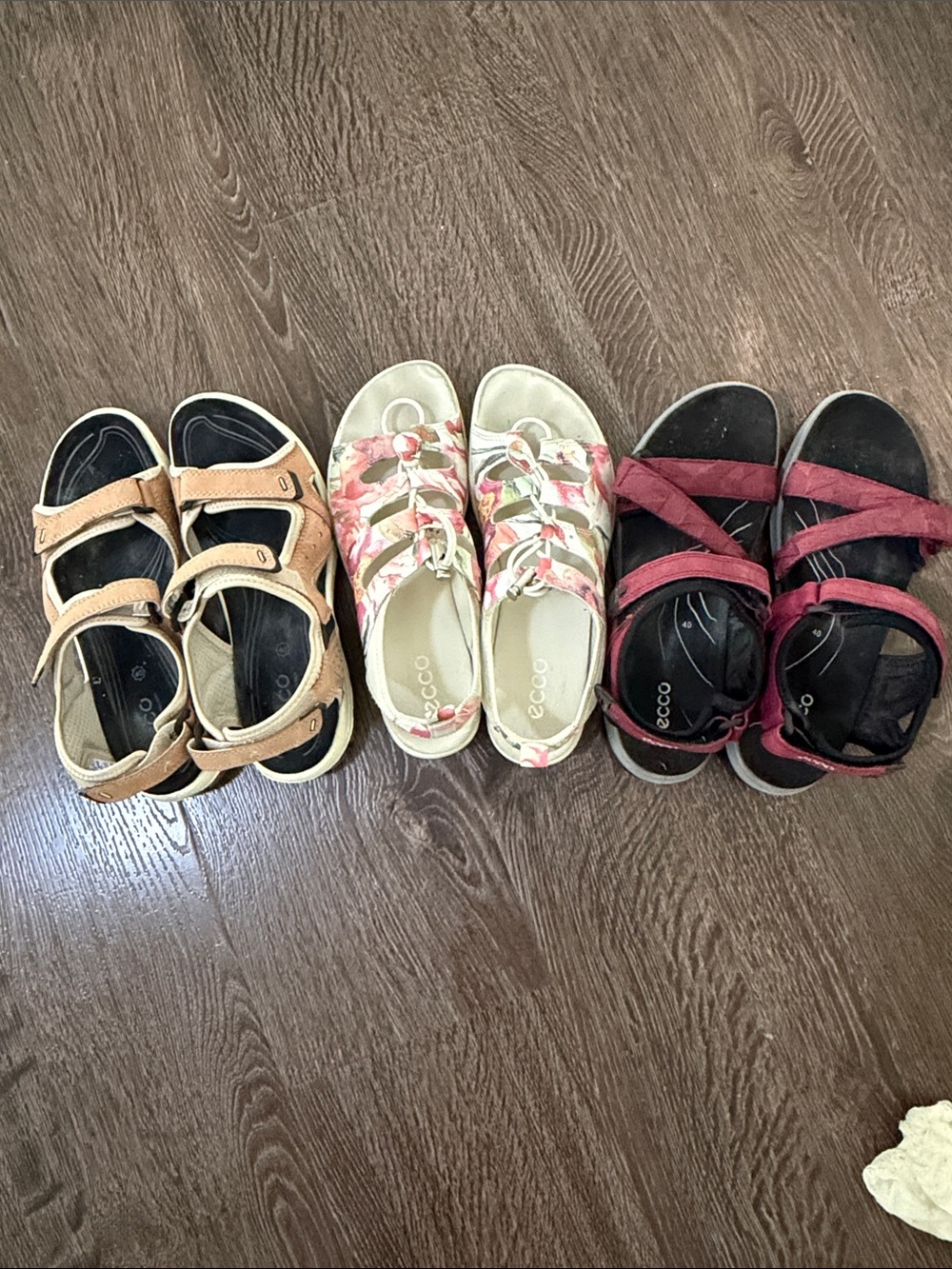 Ecco Sandals 3 Pairs Size 40